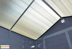 Abri De Jardin Polycarbonate Skylight Palram Gris (1,53x1,85) 2,83 M² -Solid || Axi || EXIT TOYS Soldes Boutique abri jardin resine palram gris panneau toit