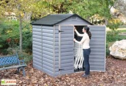 Abri De Jardin Polycarbonate Skylight Palram Gris (1,53x1,85) 2,83 M² -Solid || Axi || EXIT TOYS Soldes Boutique abri jardin resine palram ouvert 6x5 1