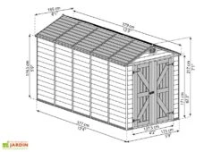 Abri De Jardin Skylight 7 M² Gris/Noir | Palram - Canopia -Solid || Axi || EXIT TOYS Soldes Boutique abri jardin skylight gris 7m2 palram canopia 1