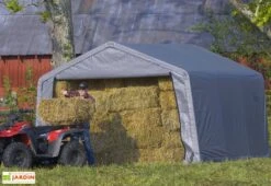 Abri De Jardin Souple En Acier Et Polyéthylène 14 M² -Solid || Axi || EXIT TOYS Soldes Boutique abri jardin souple acier enduit bache polyethylene 14m2 6