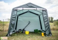 Abri De Jardin En Toile Renforcée Avec Porte Amovible - 305 X 305 Cm -Solid || Axi || EXIT TOYS Soldes Boutique abri jardin toile polyethylene structure acier epoxy 305x305x244cm etanche porte amovible 1