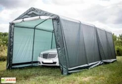 Abri De Jardin En Toile Renforcée Avec Porte Amovible - 305 X 610 Cm -Solid || Axi || EXIT TOYS Soldes Boutique abri jardin toile polyethylene structure acier epoxy 305x610x244cm grande porte bache impermeable indechirable 1