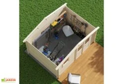 Abri De Jardin En Bois D’épicéa Brut Juno – 11,9 M² -Solid || Axi || EXIT TOYS Soldes Boutique abri juno toit ouvert dans jardin