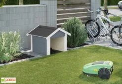 Abri Pour Robot Tondeuse En Bois D’épicéa 80 X 87 X 71 Cm -Solid || Axi || EXIT TOYS Soldes Boutique abri robot tondeuse bois gris weka