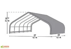 Abri Souple Pour Animaux En Polyéthylène 40,9 M² -Solid || Axi || EXIT TOYS Soldes Boutique abri souple animaux polyethylene 40m2