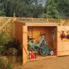 Coffre De Rangement En Bois Pour 2 Vélos 182x82x164cm (l,l,h) -Solid || Axi || EXIT TOYS Soldes Boutique abri velo bois