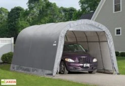 Abri Voiture En Toile : Polyéthylène Gris 610 X 370 Cm – 22,57 M² -Solid || Axi || EXIT TOYS Soldes Boutique abri voiture toile gris shelter logic sl62780