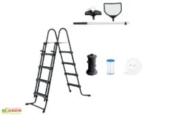 Summer Waves Piscine Hors-sol Tubulaire Ronde Effet Teck – ø 4,88 M -Solid || Axi || EXIT TOYS Soldes Boutique accessoires piscine tubulaire 1