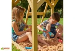 Aire De Jeux En Bois : Mur D’escalade Et Toboggan – TP Treehouse -Solid || Axi || EXIT TOYS Soldes Boutique aire de jeux bac a sable 3