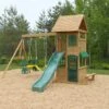 KidKraft Aire De Jeux En Bois Windale Avec Toboggan, Balançoires Et Cabane -Solid || Axi || EXIT TOYS Soldes Boutique aire de jeux bois cedre toboggan balancoire cabane escalade 1