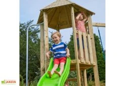 Aire De Jeux En Bois : Portique, Mur D’escalade Et Toboggan – TP Castlewood -Solid || Axi || EXIT TOYS Soldes Boutique aire de jeux bois enfants