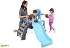 KidKraft Aire De Jeux Multisports Avec Toboggan, But De Foot Et Panier De Basket