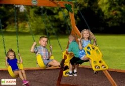 Aire De Jeux En Bois Atlantis : Balançoires Toboggan Et Escalade -Solid || Axi || EXIT TOYS Soldes Boutique aire de jeux bois portique balancoires toboggan escalade 6