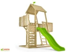 Aire De Jeux En Bois Avec Toboggan Et Bac à Sable - TP Kingswood Normandy