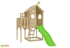 Aire De Jeux En Bois : Cabane, Toboggan Et Bac à Sable – TP Treehouse -Solid || Axi || EXIT TOYS Soldes Boutique aire de jeux cabane en bois 1 1