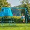 Aire De Jeux évolutive En Acier Galvanisé : Cabane Et Portique – TP Explorer 2 Aire De Jeux évolutive En Acier Galvanisé : Cabane Et Portique – TP Explorer -Solid || Axi || EXIT TOYS Soldes Boutique aire de jeux de jardin pour enfants