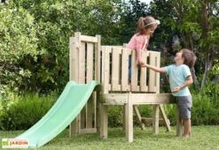 Aire De Jeux D'extérieur En Bois Traité Avec Toboggan – TP Bambin -Solid || Axi || EXIT TOYS Soldes Boutique aire de jeux exte rieure 1