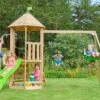 Aire De Jeux En Bois : Balançoires, Toboggan Et Bac à Sable – TP Castlewood -Solid || Axi || EXIT TOYS Soldes Boutique aire de jeux exterieure 1