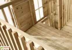 Maisonnette Pour Enfants En Bois Avec Toboggan – TP Loft -Solid || Axi || EXIT TOYS Soldes Boutique aire de jeux maison bois 1
