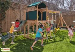 KidKraft Aire De Jeux En Bois Portique Balançoires Et Toboggan – Hideway Haven 10 KidKraft Aire De Jeux En Bois Portique Balançoires Et Toboggan – Hideway Haven -Solid || Axi || EXIT TOYS Soldes Boutique aire jeu enfant jardin kidkraft hideway haven