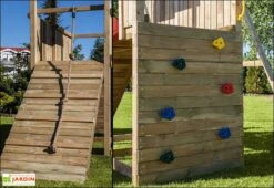 Aire De Jeux Carol 3 : Toboggan + Escalade + Rampe + Balançoire -Solid || Axi || EXIT TOYS Soldes Boutique aire jeux bois autoclave carol3 toboggan escalade balancoire rampe 3