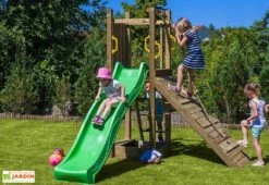 Aire De Jeux Funny 3 : Toboggan + Rampe + Bac à Sable