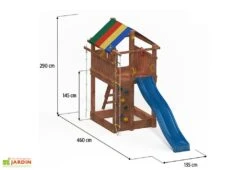 Aire De Jeux Paradise : Toboggan + Escalade + Corde + Echelle -Solid || Axi || EXIT TOYS Soldes Boutique aire jeux bois fungoo paradise toboggan cabane bac sable 5