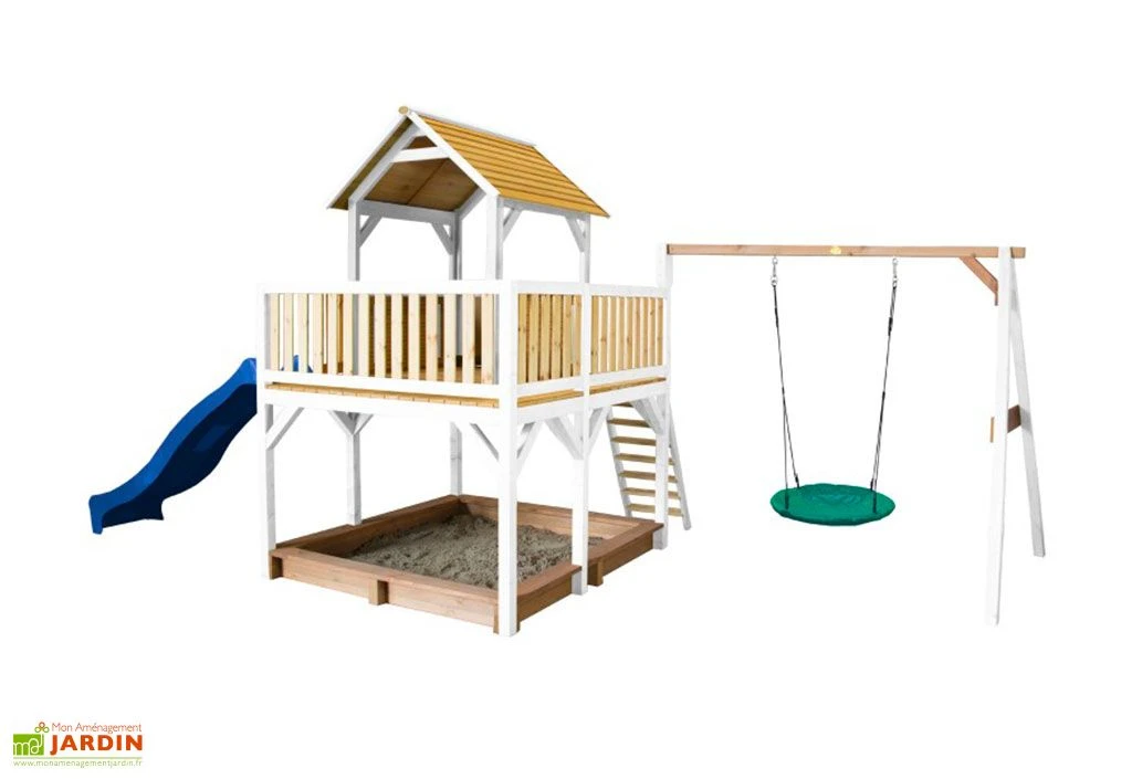 Axi Aire De Jeux En Bois De Hemlock Portique Balançoire Et Toboggan Atka 6 Axi Aire De Jeux En Bois De Hemlock Portique Balançoire Et Toboggan Atka – Image 4