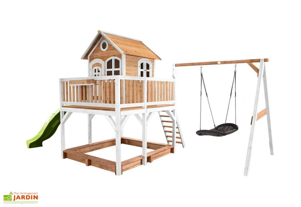 Axi Aire De Jeux En Bois De Hemlock Portique Balançoire Et Toboggan Liam 4 Axi Aire De Jeux En Bois De Hemlock Portique Balançoire Et Toboggan Liam – Image 2