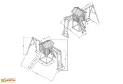 Axi Aire De Jeux En Bois De Hemlock Toboggan, Balançoire Et Barres De Singe -Solid || Axi || EXIT TOYS Soldes Boutique aire jeux bois hemlock toboggan balanc oire barres singe 2