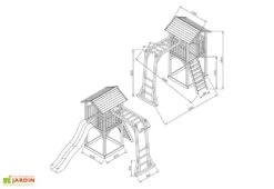 Axi Aire De Jeux En Bois De Hemlock Toboggan Et Barres De Singe Beach Tower -Solid || Axi || EXIT TOYS Soldes Boutique aire jeux bois hemlock toboggan barres singe beach tower 1