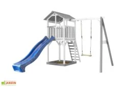 Axi Aire De Jeux En Bois De Hemlock Toboggan Et Portique Balançoire Beach Tower