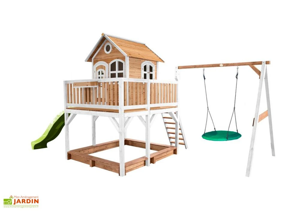 Axi Aire De Jeux En Bois De Hemlock Toboggan Et Portique Balançoire Liam 4 Axi Aire De Jeux En Bois De Hemlock Toboggan Et Portique Balançoire Liam – Image 2