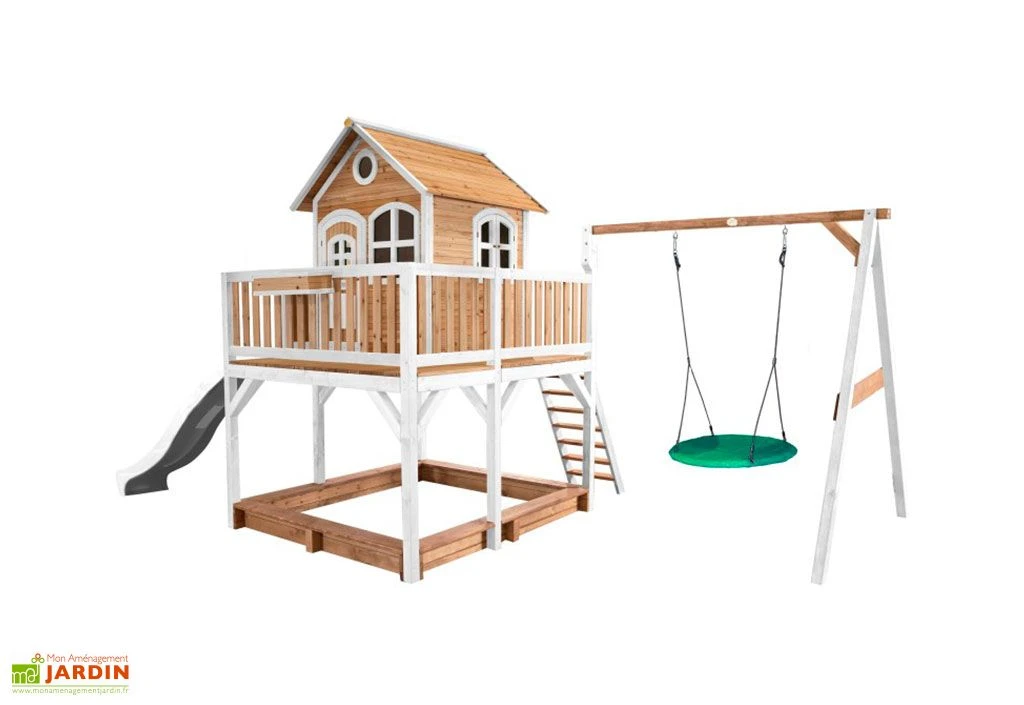 Axi Aire De Jeux En Bois De Hemlock Toboggan Et Portique Balançoire Liam 8 Axi Aire De Jeux En Bois De Hemlock Toboggan Et Portique Balançoire Liam – Image 6