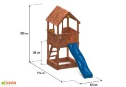 Aire De Jeux En Bois De Pin Traité Avec Toboggan Fungoo Joy -Solid || Axi || EXIT TOYS Soldes Boutique aire jeux bois pin traite toboggan fungoo joy 4