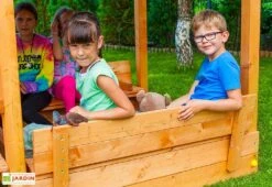 Aire De Jeux Cabane En Bois De Pin Traité Avec Toboggan MyHouse FTB -Solid || Axi || EXIT TOYS Soldes Boutique aire jeux cabane bois pin traite toboggan myhouse ftb 1