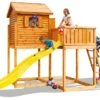 Aire De Jeux Cabane En Bois De Pin Traité Avec Toboggan MySide -Solid || Axi || EXIT TOYS Soldes Boutique aire jeux cabane bois pin traite toboggan myside