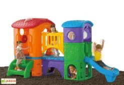 Step2 Aire De Jeux Pour Enfants Clubhouse - Cabanes Avec Toboggans 10 Step2 Aire De Jeux Pour Enfants Clubhouse - Cabanes Avec Toboggans -Solid || Axi || EXIT TOYS Soldes Boutique aire jeux enfants clubhouse cabane plateforme passerelle 2 toboggans 3