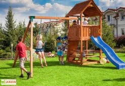 Aire De Jeux Joy Move : Toboggan + Escalade + Portique + Bac à Sable