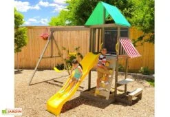 Aire De Jeux Kidkraft Bois De Cèdre Newport : Balançoires Toboggan -Solid || Axi || EXIT TOYS Soldes Boutique aire jeux kidkraft bois cedre balancoires toboggan newport 1