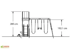 Portique En Bois Avec Balançoire Et Toboggan Sunnydale -Solid || Axi || EXIT TOYS Soldes Boutique aire jeux portique bois cedre toboggan balancoire 5