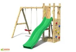 Aire De Jeux Avec Portique En Bois De Pin Traité Funny 3