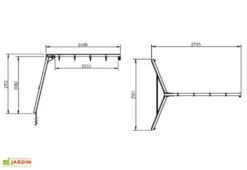 Aire De Jeux Kiosk En Bois Autoclave Avec Toboggan Et Portique -Solid || Axi || EXIT TOYS Soldes Boutique aire jeux tour enfants bois autoclave toboggan portique kiosk 2