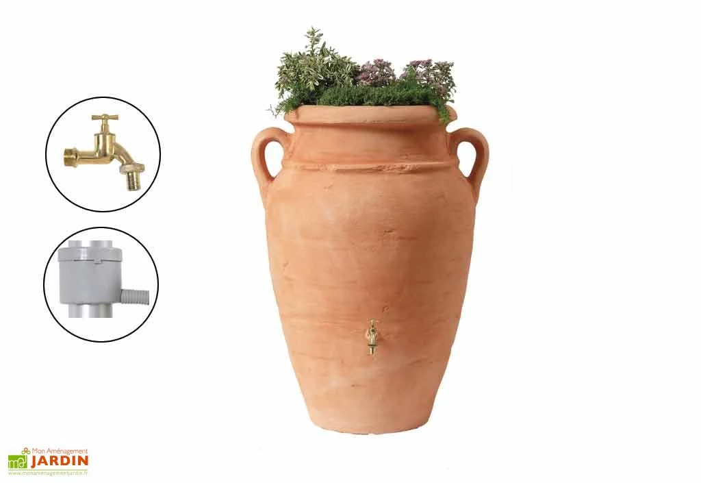 Garantia Cuve Récupération D'Eau Pluie Amphore Antik 360 L Terracota 4 Garantia Cuve Récupération D'Eau Pluie Amphore Antik 360 L Terracota – Image 2