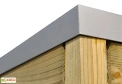 Abri De Jardin En Bois Traité Autoclave Avec Auvent -Solid || Axi || EXIT TOYS Soldes Boutique angle superieur toiture chalet jardin abri