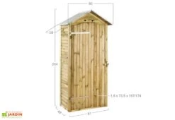 Armoire De Jardin En Bois Simia - 90 X 58 X 204 Cm -Solid || Axi || EXIT TOYS Soldes Boutique armoire de jardin en bois simia 90 x 58 x 204 cm 1