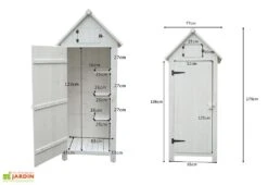 Armoire De Jardin En Bois FSC 10 Mm Blanc 179 Cm -Solid || Axi || EXIT TOYS Soldes Boutique armoire jardin bois blanc dimensions