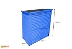 Armoire De Jardin En Bois Lasuré Bleu 87 X 46,5 X 95 Cm -Solid || Axi || EXIT TOYS Soldes Boutique armoire jardin bois lasure bleu 87 x 46 5 x 95 cm 1