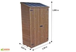Armoire De Jardin En Bois Traité THT Avec étagères 1,24 X 2 M -Solid || Axi || EXIT TOYS Soldes Boutique armoire jardin bois tht etageres habrita