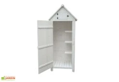 Armoire De Jardin En Bois FSC 10 Mm Blanc 179 Cm -Solid || Axi || EXIT TOYS Soldes Boutique armoire jardin rangement bois blanc habrita